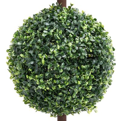 vidaXL kunsttaim pukspuu pallikujuline lillepotiga, roheline, 118 cm