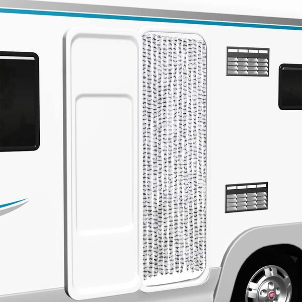 vidaXL putukakardin, helehall ja tumehall, 56 x 200 cm, šenill