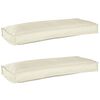 vidaXL Pallet padjakomplekt 2 pcs cream 100 x 40 x 8 cm Oxfordi kangas