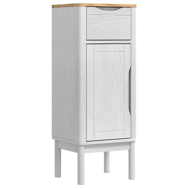 vidaXL Vannitoa kapp uksega Valge 35 x 30 x 90 cm Kindel m&auml;nnipuidust