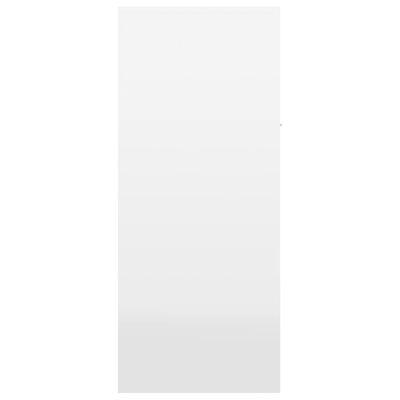 vidaXL kingakapp, kõrgläikega valge, 60 x 35 x 84 cm puitlaastplaat