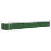 vidaXL aia taimelava, galvaniseeritud teras, 440x80x36 cm, roheline