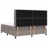 vidaXL LED Box Spring Voodi peaga Pruunikashall 180 x 200 cm kangas