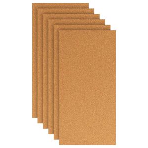 vidaXL Kasetohuleht 6 pcs 100 x 50 x 1 cm Kork Pruun