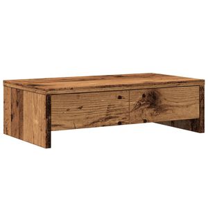 vidaXL sahtlitega monitorialus, vana puit, 50 x 27 x 15 cm, tehispuit