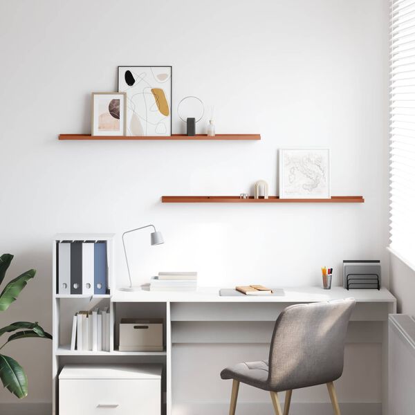 vidaXL Seinariiul riiuliga 2 pcs Punane 115 x 9 x 3 cm Tehispuit