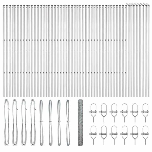vidaXL Aiapost H&otilde;bedane 100 x 1 m (50 mm v&otilde;rku) Teras