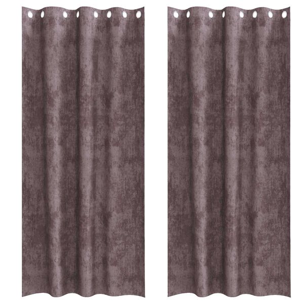 vidaXL Satiinist kardinad kardinatega 2 pcs Pruun 260 x 140 cm Samet