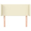 vidaXL voodipeats servadega, kreemjas, 103x16x78/88 cm, kunstnahk