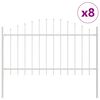 vidaXL Aiandus aiapaneel 8 pcs Valge 170 x 140 cm Pulberv&auml;rvitud teras