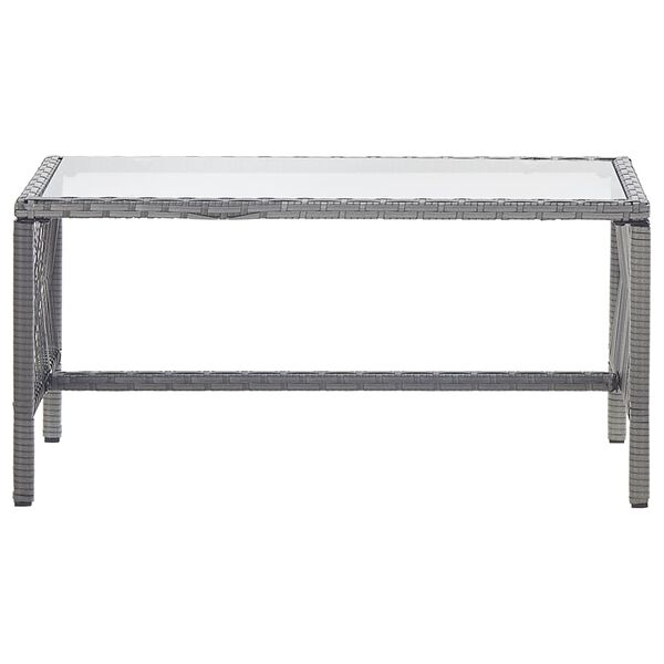 vidaXL 4-osaline aiamööblikomplekt patjadega polürotang antratsiithall