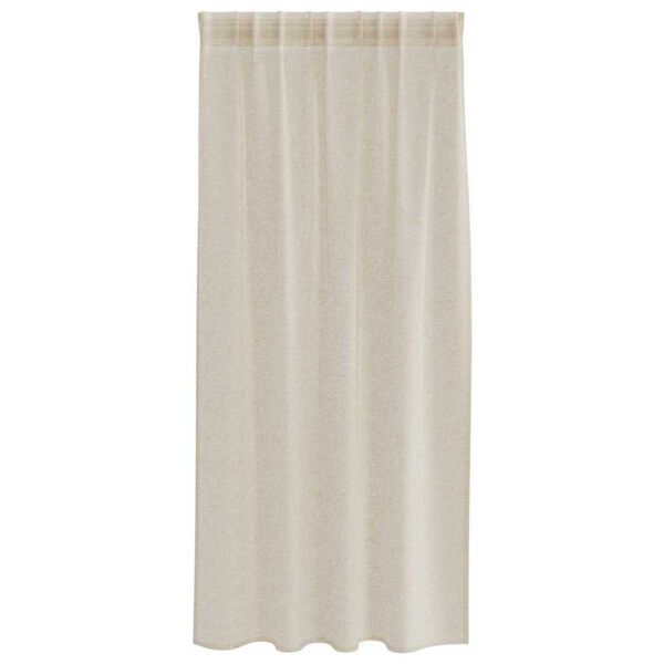 vidaXL Voile Kardin 2 pcs Liivakarva 175 x 140 cm Polüester