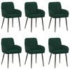 vidaXL S&ouml;&ouml;gitoa Toolid 6 pcs Samet Tumeroheline 57 x 50 x 85 cm