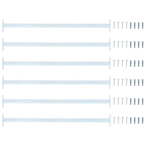 vidaXL Reguleeritav akna ohutusbarj&auml;&auml;r 6 pcs H&otilde;bedane Teras
