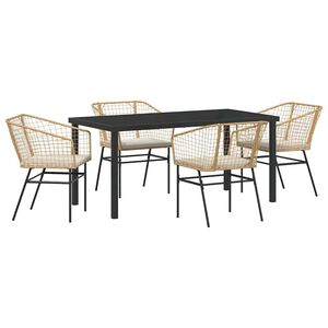 vidaXL Aia s&ouml;&ouml;gilaudade komplekt 5 pcs Pruun pol&uuml;rotang