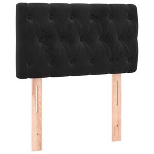 vidaXL voodipeats, must, 80x7x78/88 cm, samet