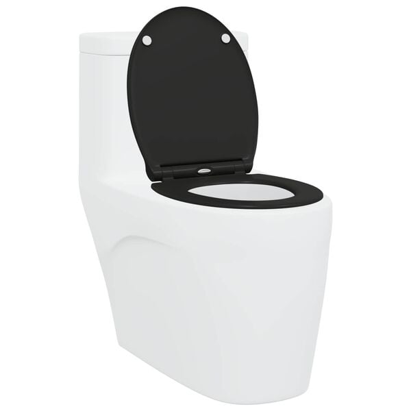 vidaXL Kiire vabastamise WC, sobiv istmele Must 45,5 x 37,5 x 3,8 cm