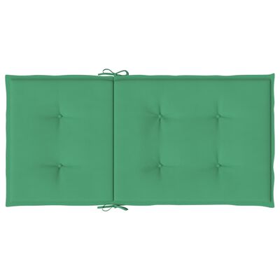 vidaXL madala seljatoega toolipadjad 2 tk roheline 100x50x7 cm kangas