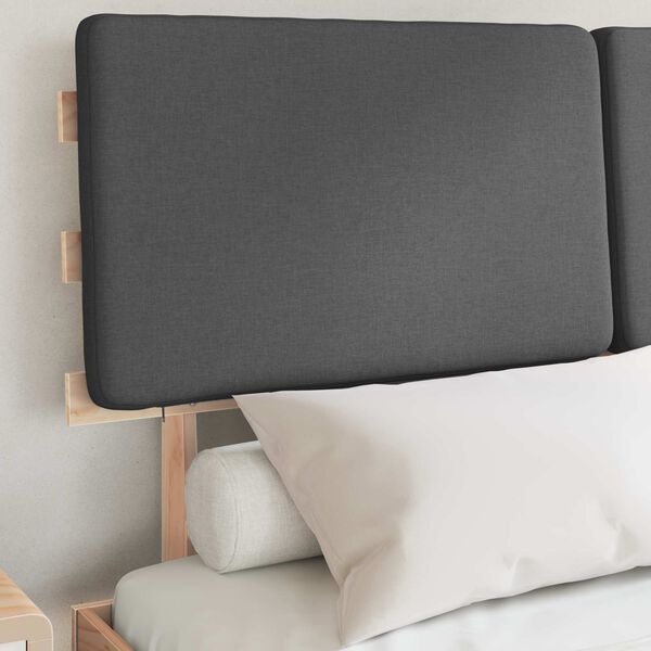 vidaXL Voodiraam Pehme Peatoega peaga Tumehall 150 x 200 cm Tahke mänd