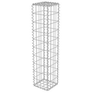 vidaXL kattega gabioonsein, tsingitud teras, 20 x 20 x 100 cm