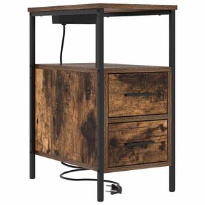 vidaXL &Ouml;&ouml;lambi kapp Suitsetatud tamm 30 x 48 x 61 cm Tehispuit
