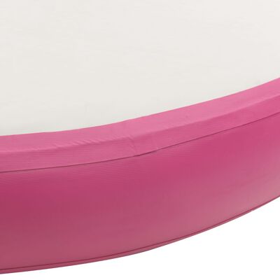vidaXL täispumbatav võimlemismatt pumbaga 100x100x10 cm PVC roosa