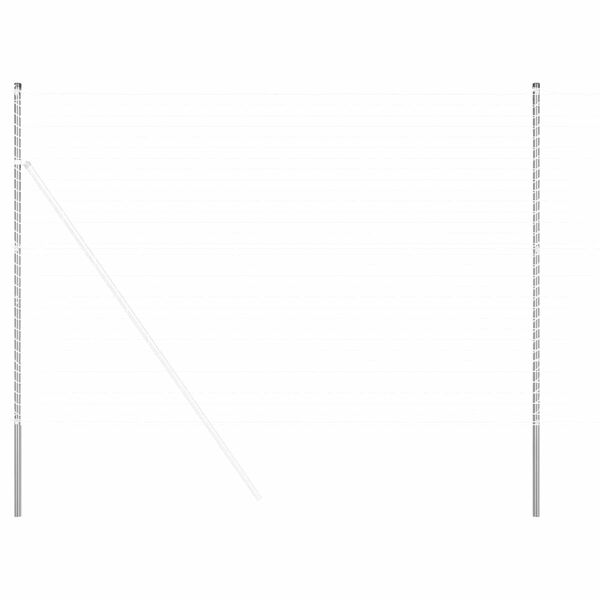 vidaXL Aiapost 12 pcs H&otilde;bedane Pulberv&auml;rvitud Teras