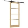 vidaXL Libisev uks ORKDAL Looduslik ja must 93 x 211 cm