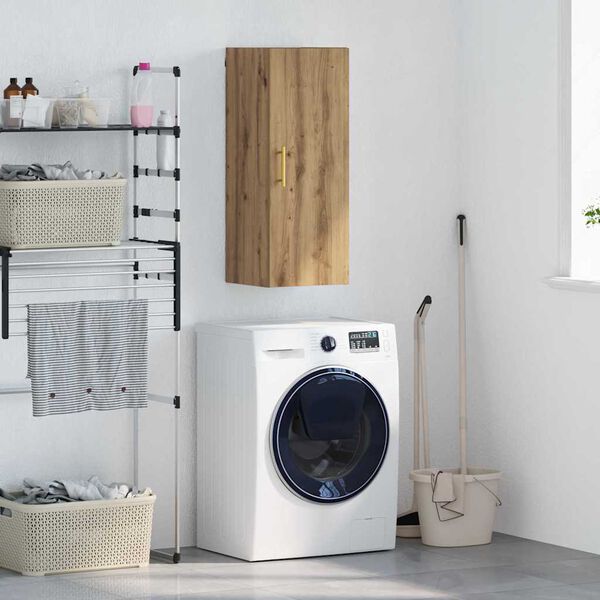 vidaXL Seinakapp K&auml;sit&ouml;&ouml;puu 34,5 x 34 x 90 cm Tehispuit