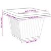 vidaXL Ruutlillepott 24 pcs Must 43 x 43 x 33,5 cm Plastmass