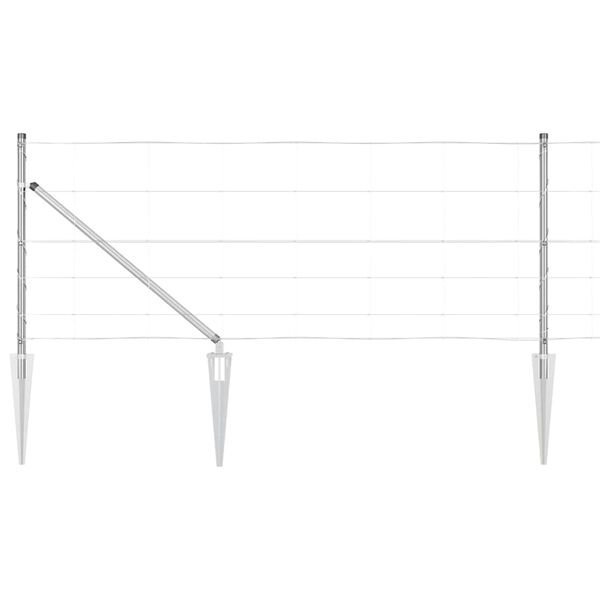 vidaXL Aiapost Galvaniseeritud 50 x 0,8 m Teras