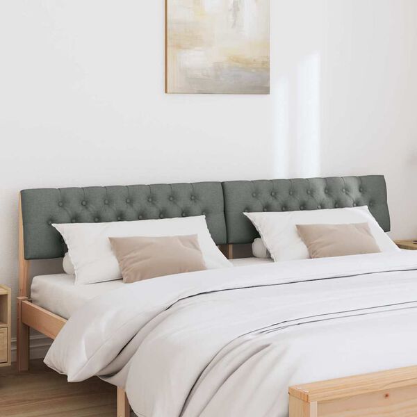 vidaXL Polsterdatud voodiots Tumehall 200 cm Tahke mänd