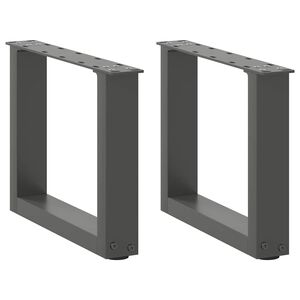 vidaXL kohvilaua jalad U-kujulised 2 tk, antratsiithall, 40 x (30-31) cm, teras