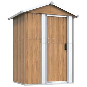 vidaXL aiakuur, pruun, 126 x 97,5 x 177 cm, tsingitud teras