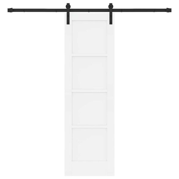 vidaXL Libisev uks Valge ja must 61 x 198,5 cm Tahke m&auml;nd