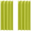 vidaXL Kardinad r&otilde;ngastega 2 tk Roheline 245 x 140 cm Pol&uuml;ester