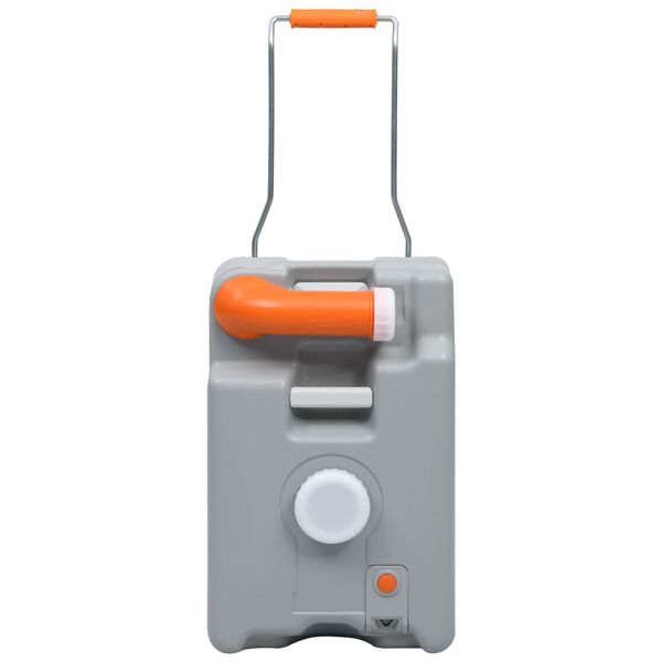 vidaXL ratastega veepaak matkamiseks, 25 l, hall