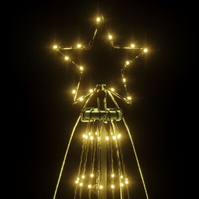 vidaXL jõulupuu vaiaga, soe valge, 1134 LEDi, 800 cm