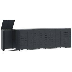 vidaXL ratastega pr&uuml;gikasti kuur 6 pr&uuml;gikastile, 414x79x117 cm, teras
