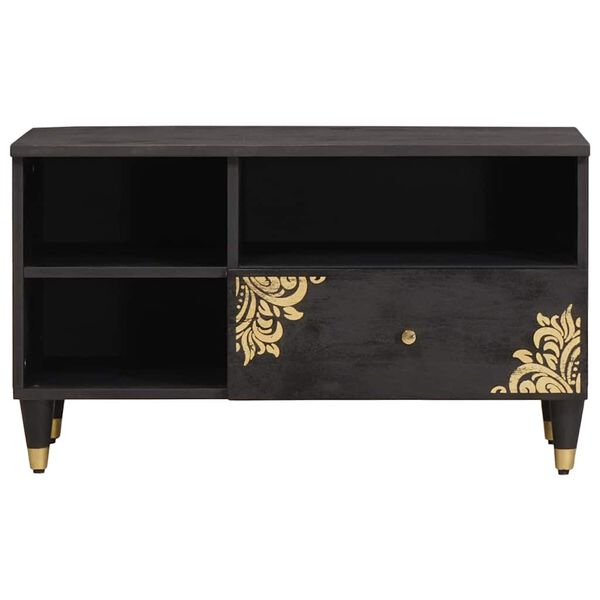 vidaXL Telerikapp sahtliga Must 80 x 33 x 46 cm Tugev mango puu