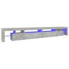vidaXL telerialus LED-tuledega, betoonhall, 290x36,5x40 cm