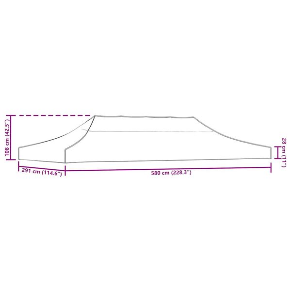 vidaXL peotelgi katus, 3 x 6 m, kreemjas