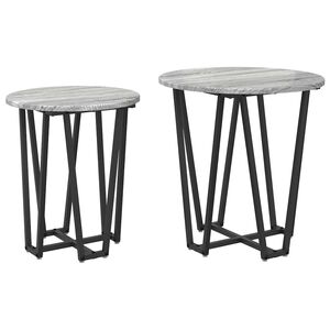 vidaXL Abilaudade komplekt 2 pcs Hall Sonoma ja must