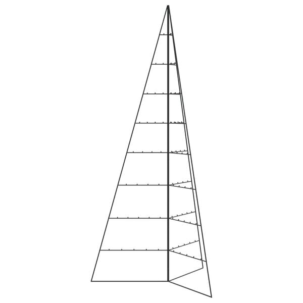 vidaXL metallist kunstkuusk kaunistuseks, must, 210 cm