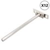 vidaXL Ujuvad riiuliklambrid, 12tk, n&auml;htamatud &Oslash;12x200 mm s&uuml;sinikteras