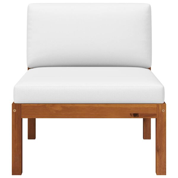 vidaXL aia keskmine diivan patjadega, puit, akaatsia ja k&ouml;is