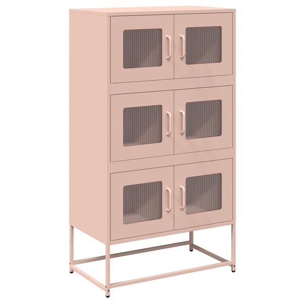 vidaXL Highboard Pink 68x39x123 cm Teras