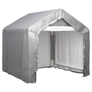 vidaXL hoiutelk, hall, 180x180 cm, tsingitud teras