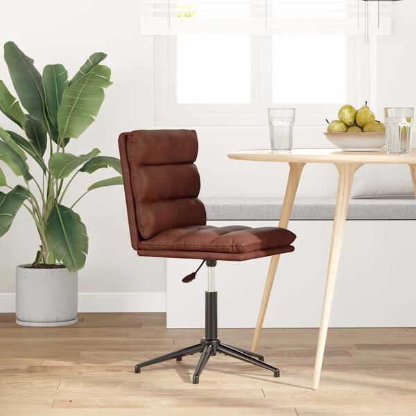 vidaXL söögitool Läikiv pruun kunstnahk