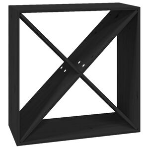 vidaXL veinikapp, must, 62 x 25 x 62 cm, männipuit